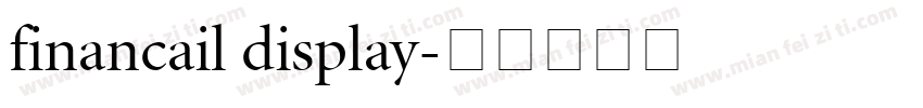 financail display字体转换